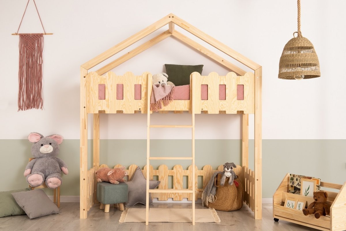 JOE Lit mezzanine 90x190 cabane enfant en bois de pin